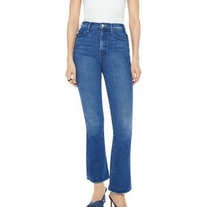 MOTHER The Hustler Flood Fray Jeans In Whatever You Want Size 33